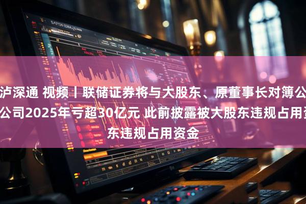 泸深通 视频丨联储证券将与大股东、原董事长对簿公堂! 公司2025年亏超30亿元 此前披露被大股东违规占用资金